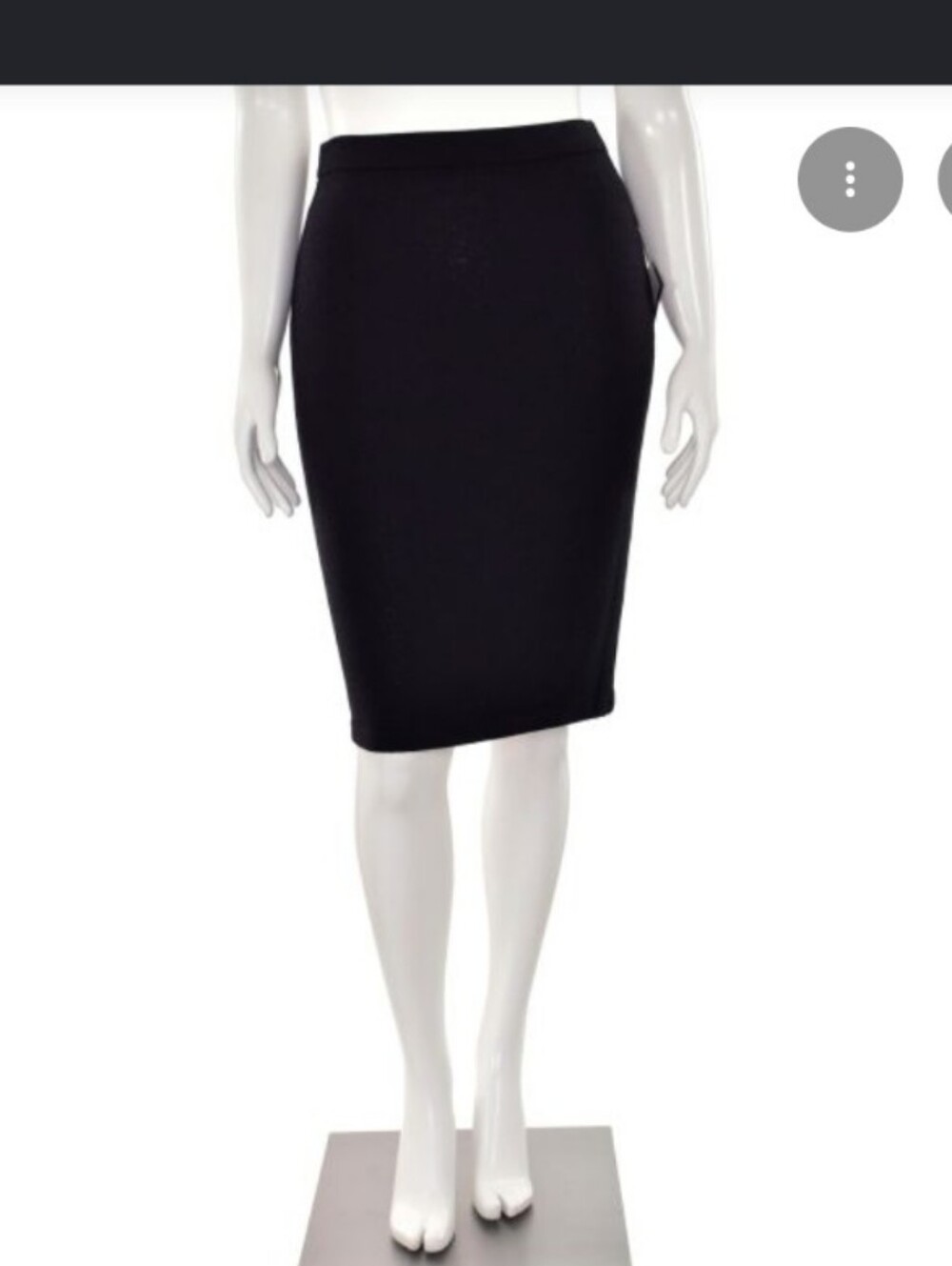 St. John Knee Length Skirt Santana Knit Wool Back Slit